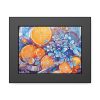 13919694985834188533_2048.jpeg Orange Slices and Orange and Purple Dots Framed Poster
