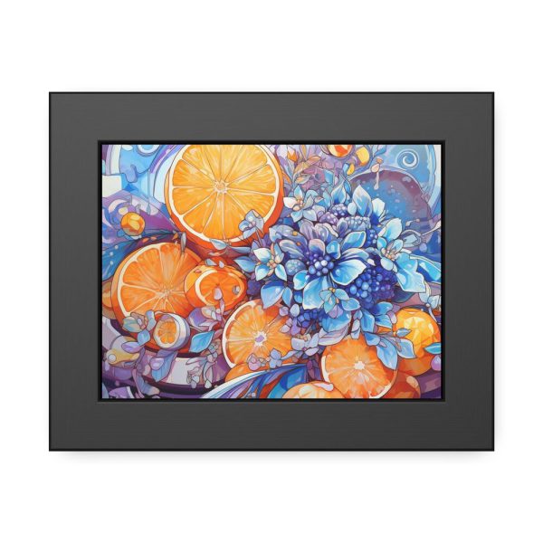 13919694985834188533_2048.jpeg Orange Slices and Orange and Purple Dots Framed Poster