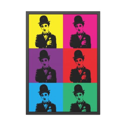 Charlie Chaplin Pop Art Framed Poster