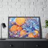 1679559778341159424_2048.jpeg Orange Slices and Orange and Purple Dots Framed Poster