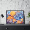 1892848464405407585_2048.jpeg Orange Slices and Orange and Purple Dots Framed Poster