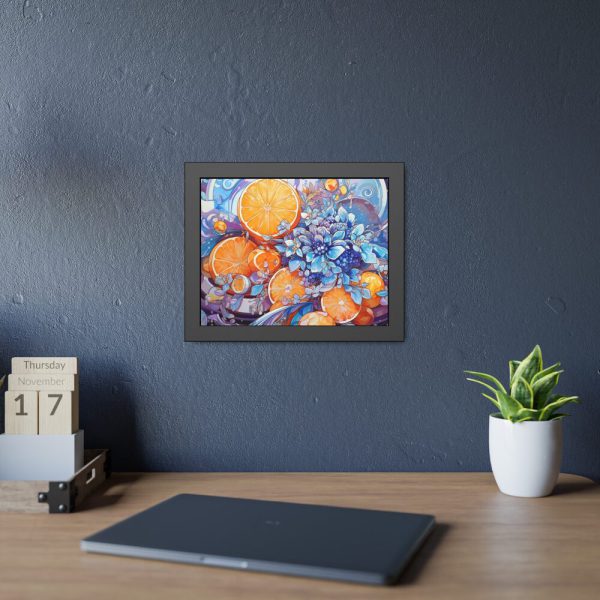 2546171437286741659_2048.jpeg Orange Slices and Orange and Purple Dots Framed Poster