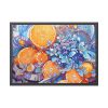 2894980015659499100_2048.jpeg Orange Slices and Orange and Purple Dots Framed Poster