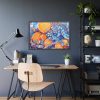 2940397816628025163_2048.jpeg Orange Slices and Orange and Purple Dots Framed Poster