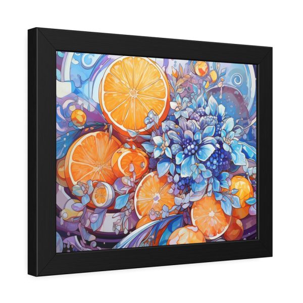 3009635101079276209_2048.jpeg Orange Slices and Orange and Purple Dots Framed Poster