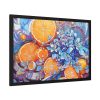 5576065710470187616_2048.jpeg Orange Slices and Orange and Purple Dots Framed Poster