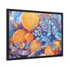 6699616574885156001_2048.jpeg Orange Slices and Orange and Purple Dots Framed Poster