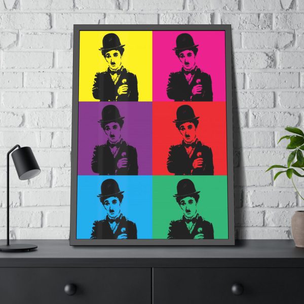 Charlie Chaplin Pop Art Framed Poster