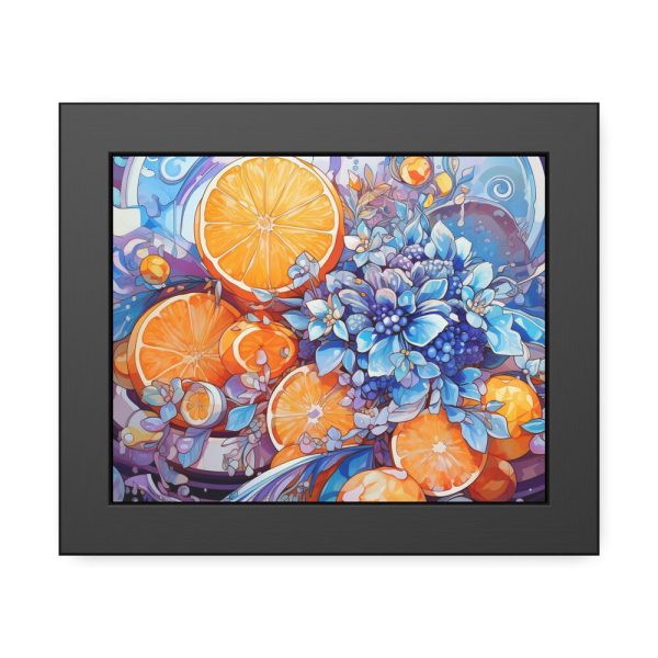 8105049086394722460_2048.jpeg Orange Slices and Orange and Purple Dots Framed Poster
