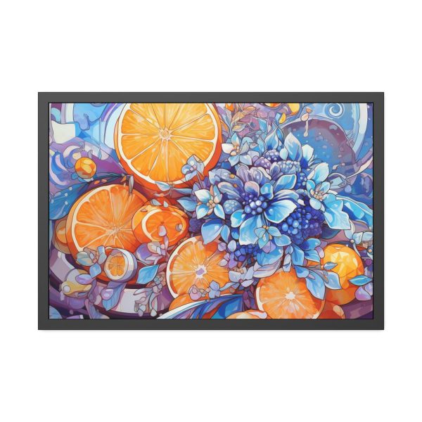 8365141705533160236_2048.jpeg Orange Slices and Orange and Purple Dots Framed Poster