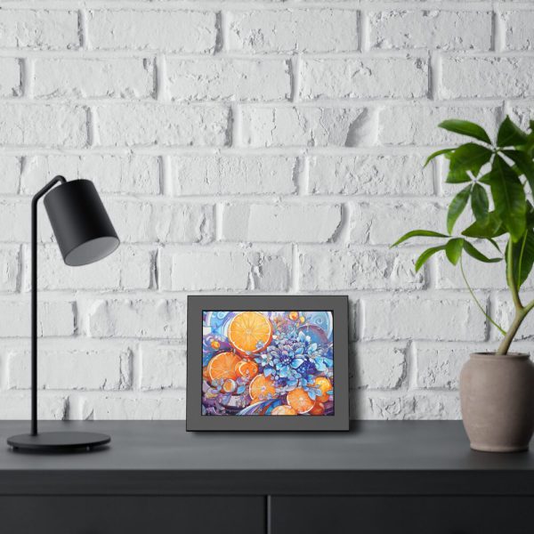 9282789948149858776_2048.jpeg Orange Slices and Orange and Purple Dots Framed Poster