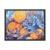 9610437675448811673_2048.jpeg Orange Slices and Orange and Purple Dots Framed Poster